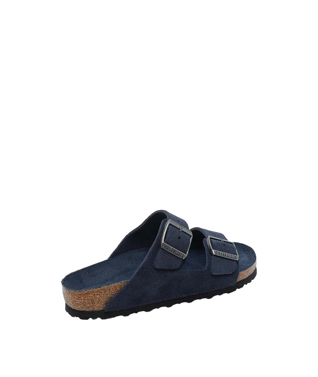 BIRKENSTOCK Синие замшевые шлепанцы, фото 3