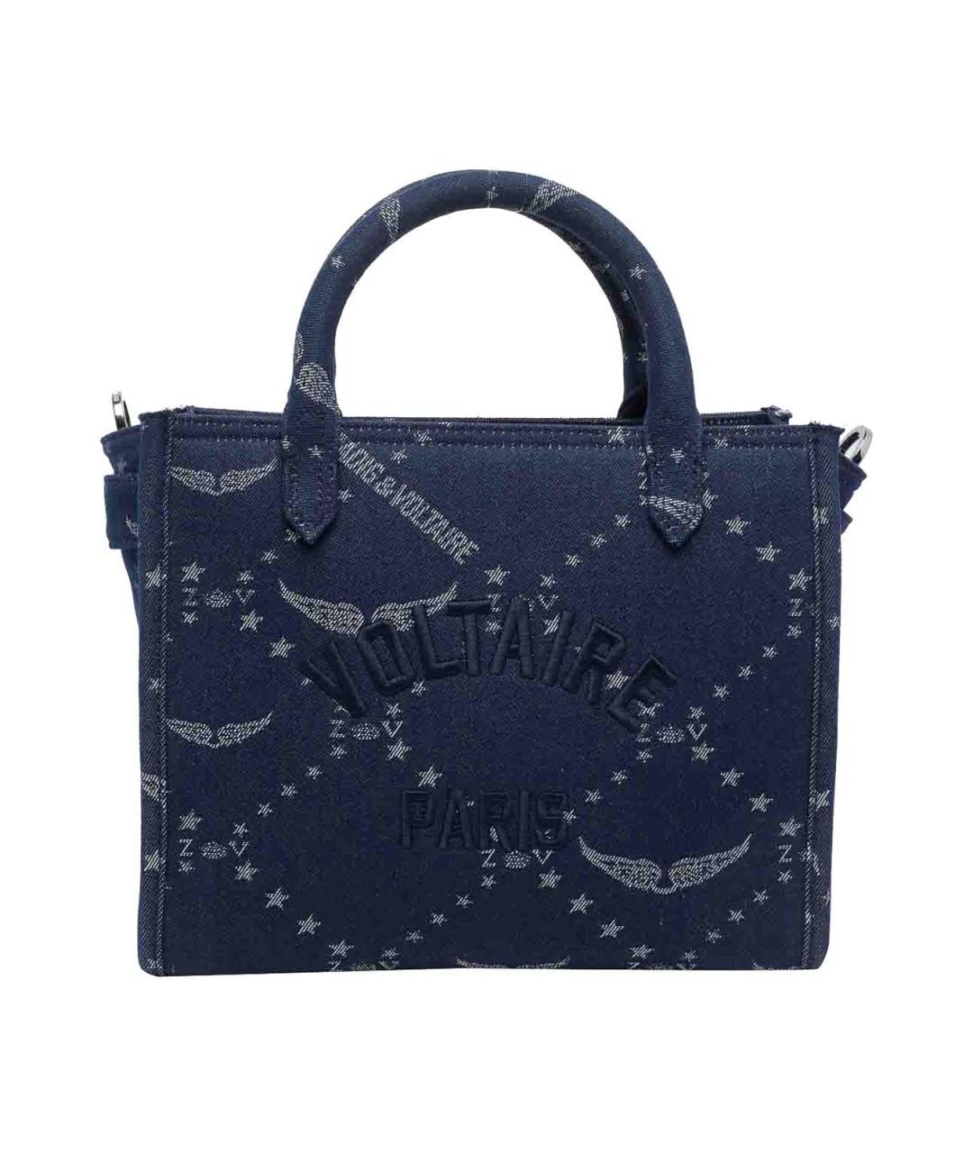 ZADIG & VOLTAIRE Синяя тканевая сумка тоут, фото 1