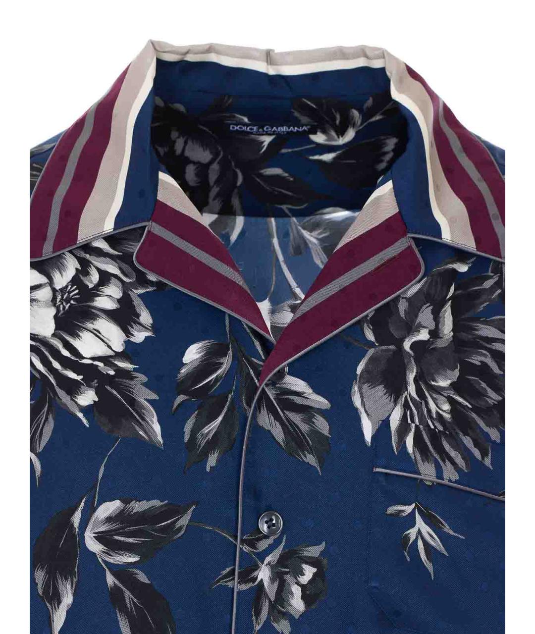DOLCE&GABBANA Мульти шелковая кэжуал рубашка, фото 4