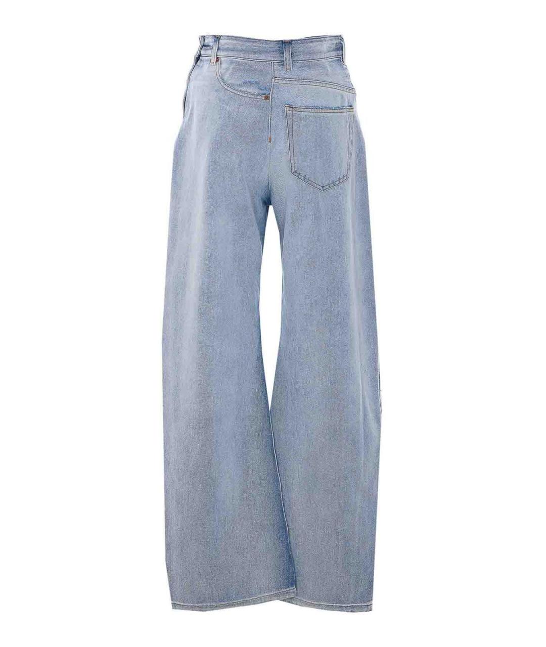 MM6 MAISON MARGIELA Голубые хлопковые прямые джинсы, фото 2