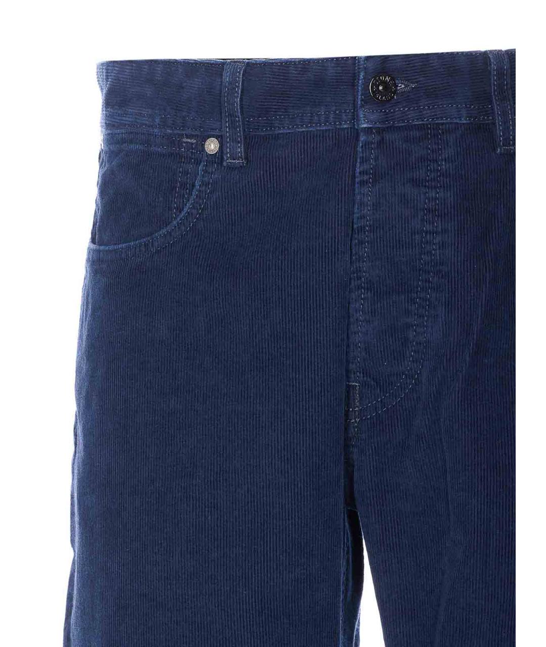 STONE ISLAND Синие хлопко-полиэстеровые прямые джинсы, фото 4