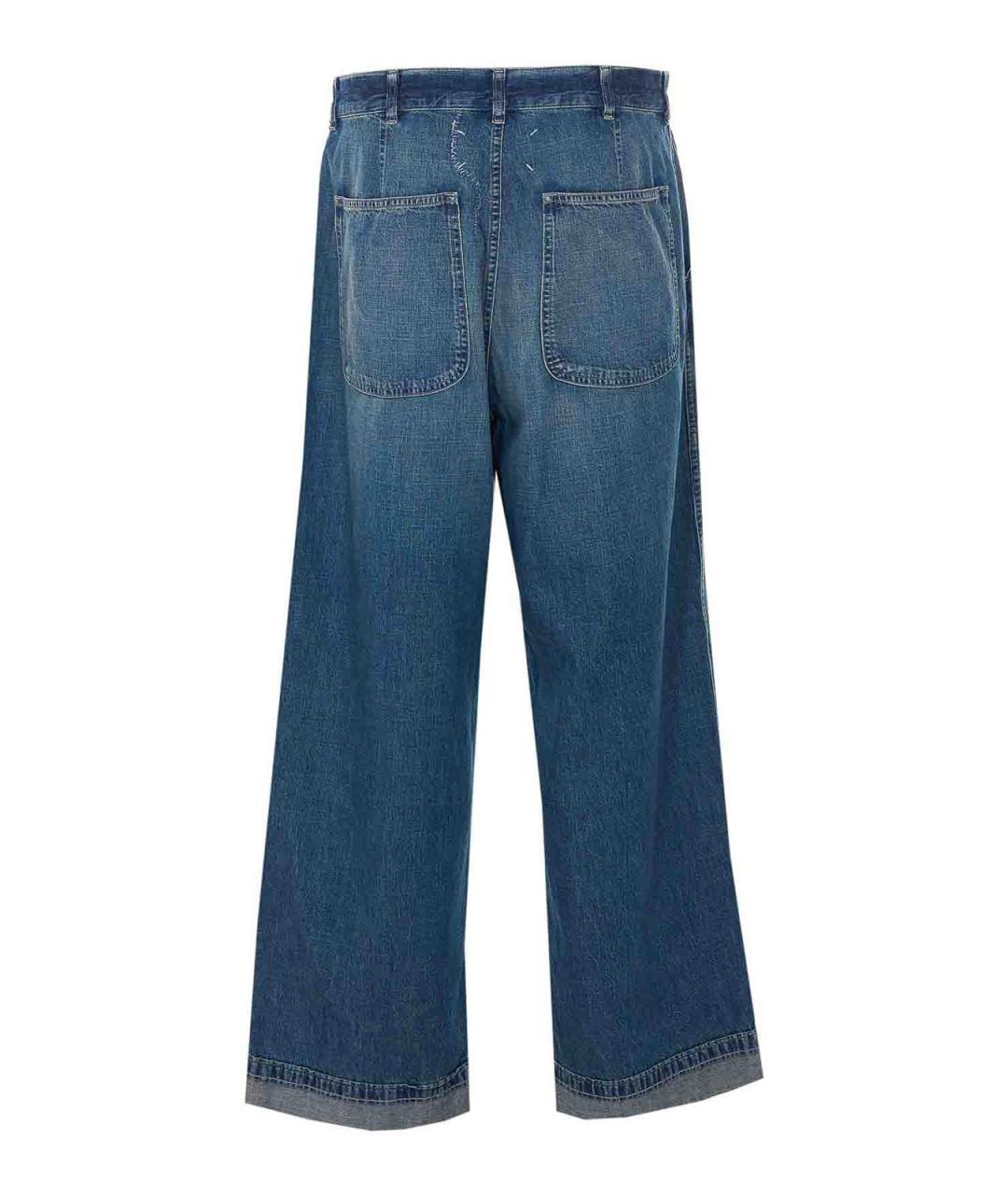 MAISON MARGIELA Синие хлопковые прямые джинсы, фото 2