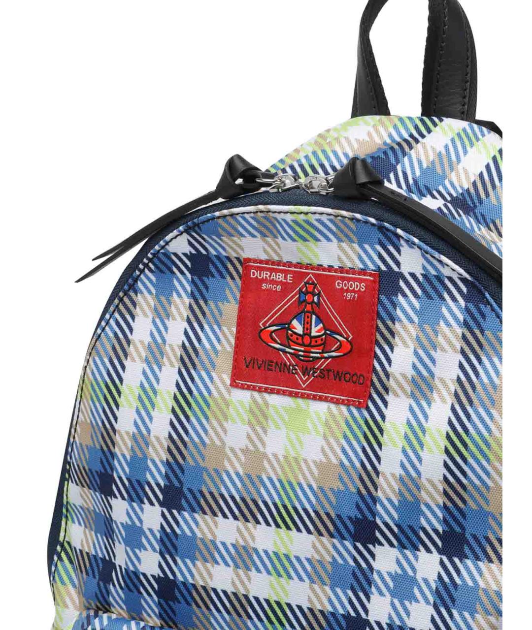 VIVIENNE WESTWOOD Синий кожаный рюкзак, фото 4
