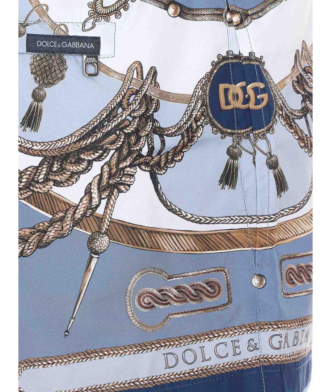 DOLCE&GABBANA Синие полиэстеровые плавки, фото 3