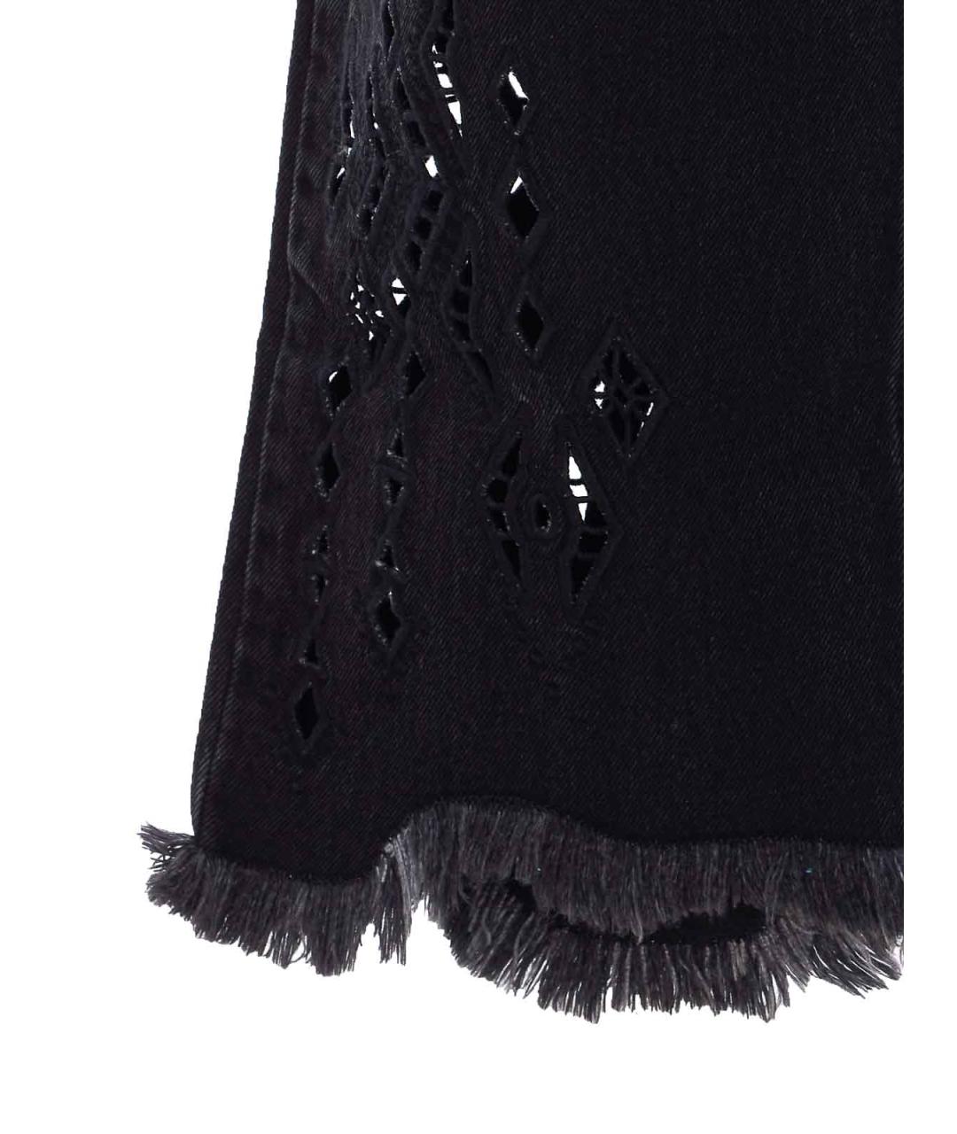 ISABEL MARANT Черные хлопковые прямые джинсы, фото 3