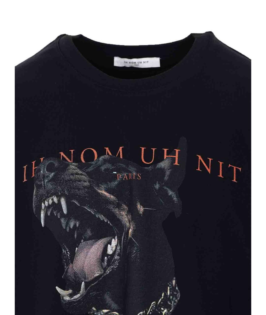 IH NOM UH NIT Черная хлопковая футболка, фото 4