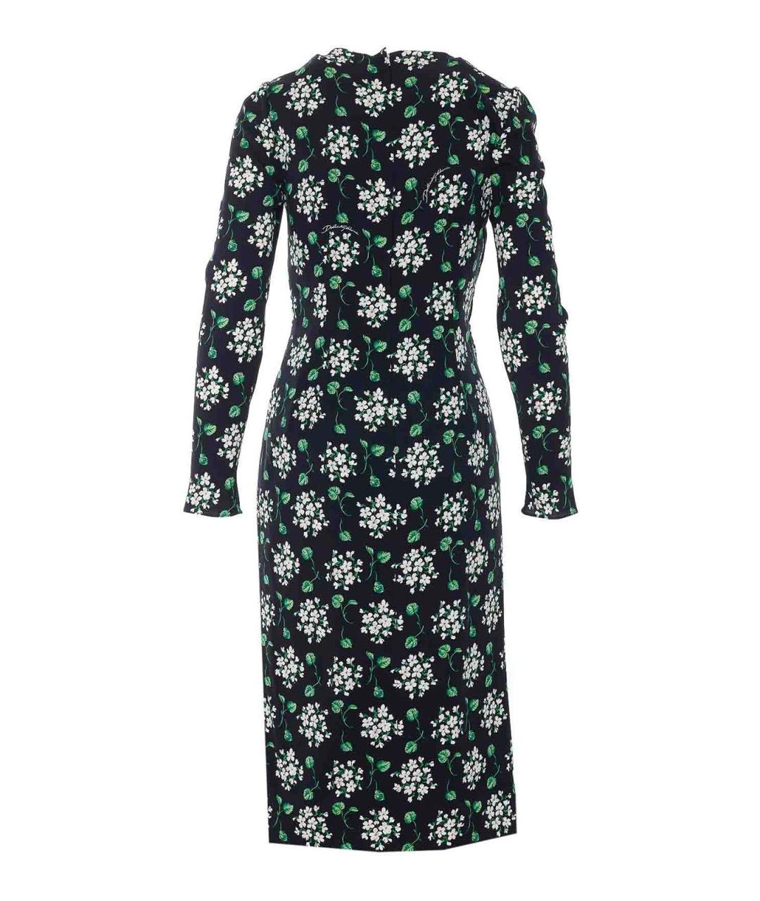 DOLCE&GABBANA Мульти шелковое повседневное платье, фото 2