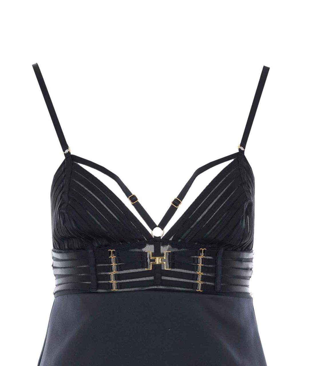 ELISABETTA FRANCHI Черное полиэстеровое повседневное платье, фото 4
