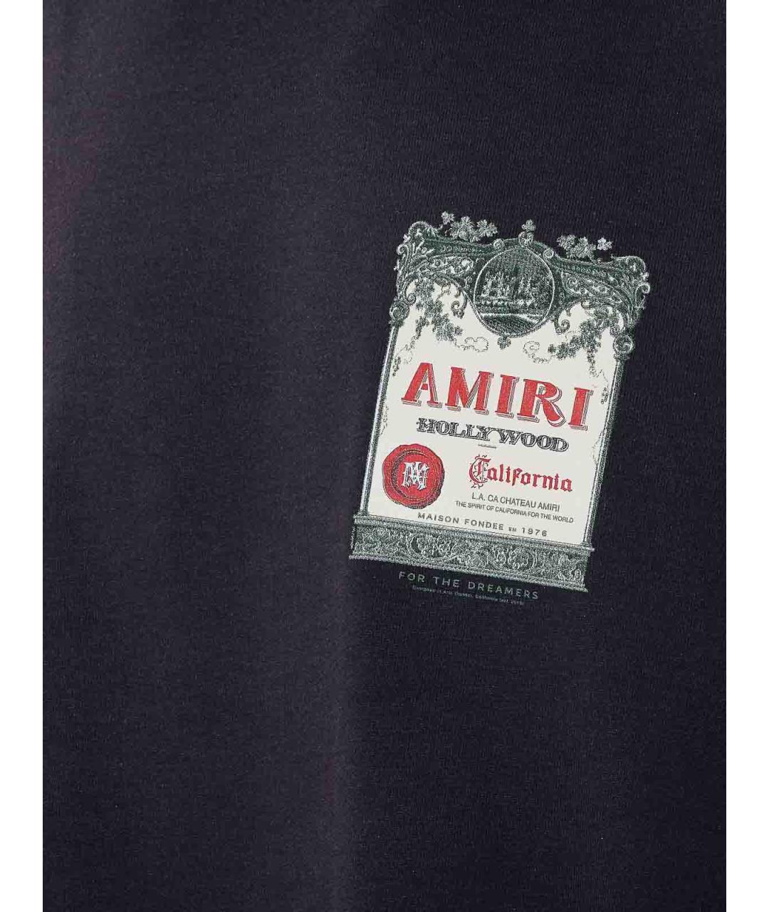 AMIRI Черная хлопковая футболка, фото 3