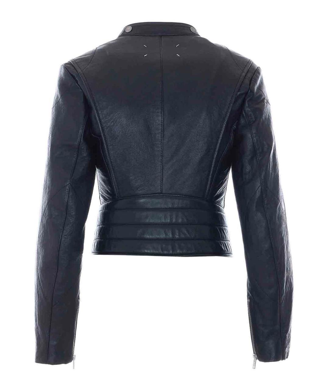 MAISON MARGIELA Черная кожаная куртка, фото 2