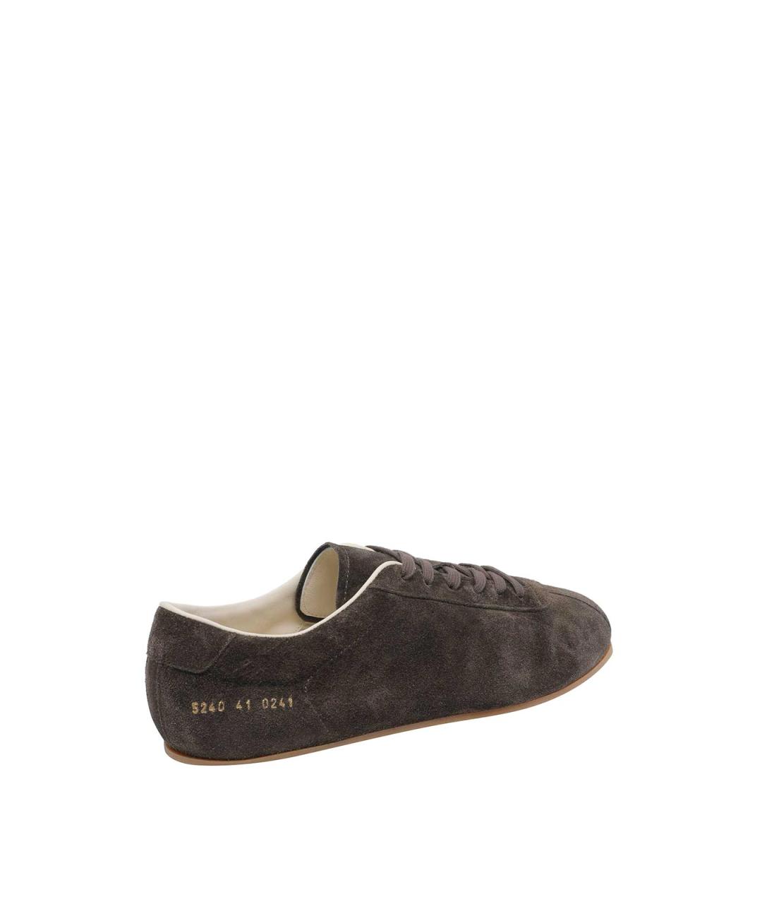 COMMON PROJECTS Зеленые замшевые низкие кроссовки / кеды, фото 3