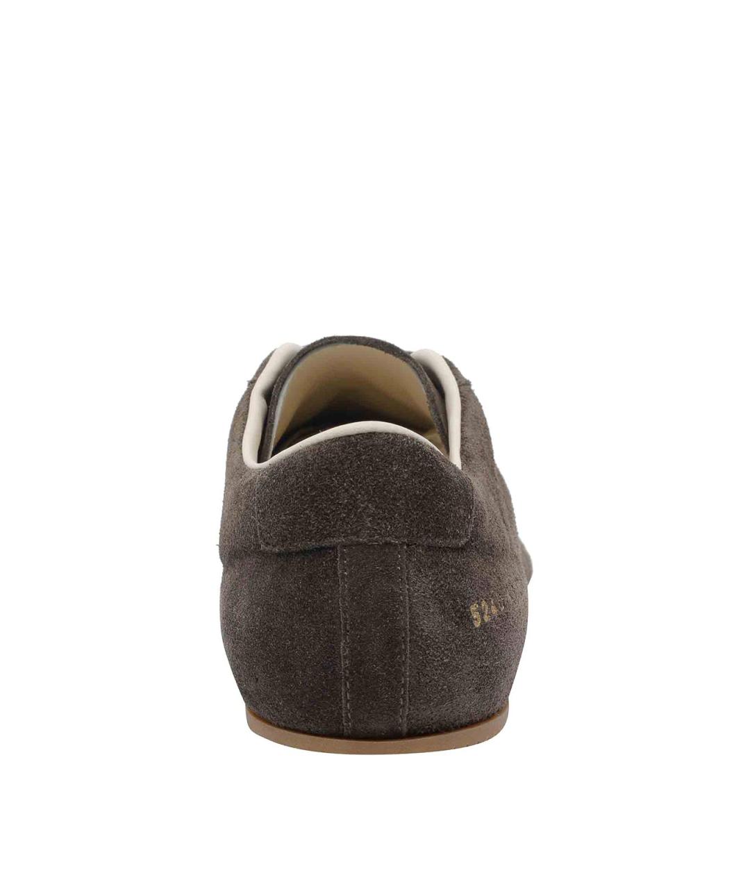 COMMON PROJECTS Зеленые замшевые низкие кроссовки / кеды, фото 4