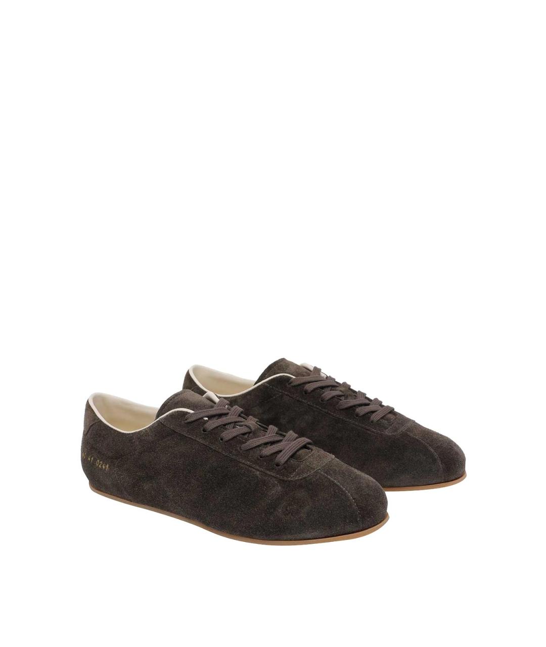 COMMON PROJECTS Зеленые замшевые низкие кроссовки / кеды, фото 2