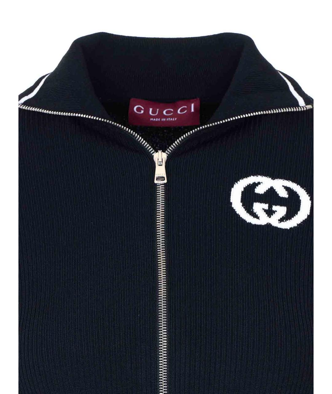 GUCCI Черный вискозный кардиган, фото 4