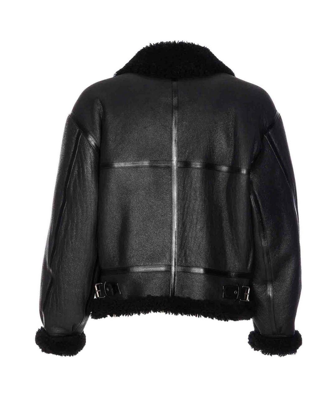 SAINT LAURENT Черная кожаная куртка, фото 2