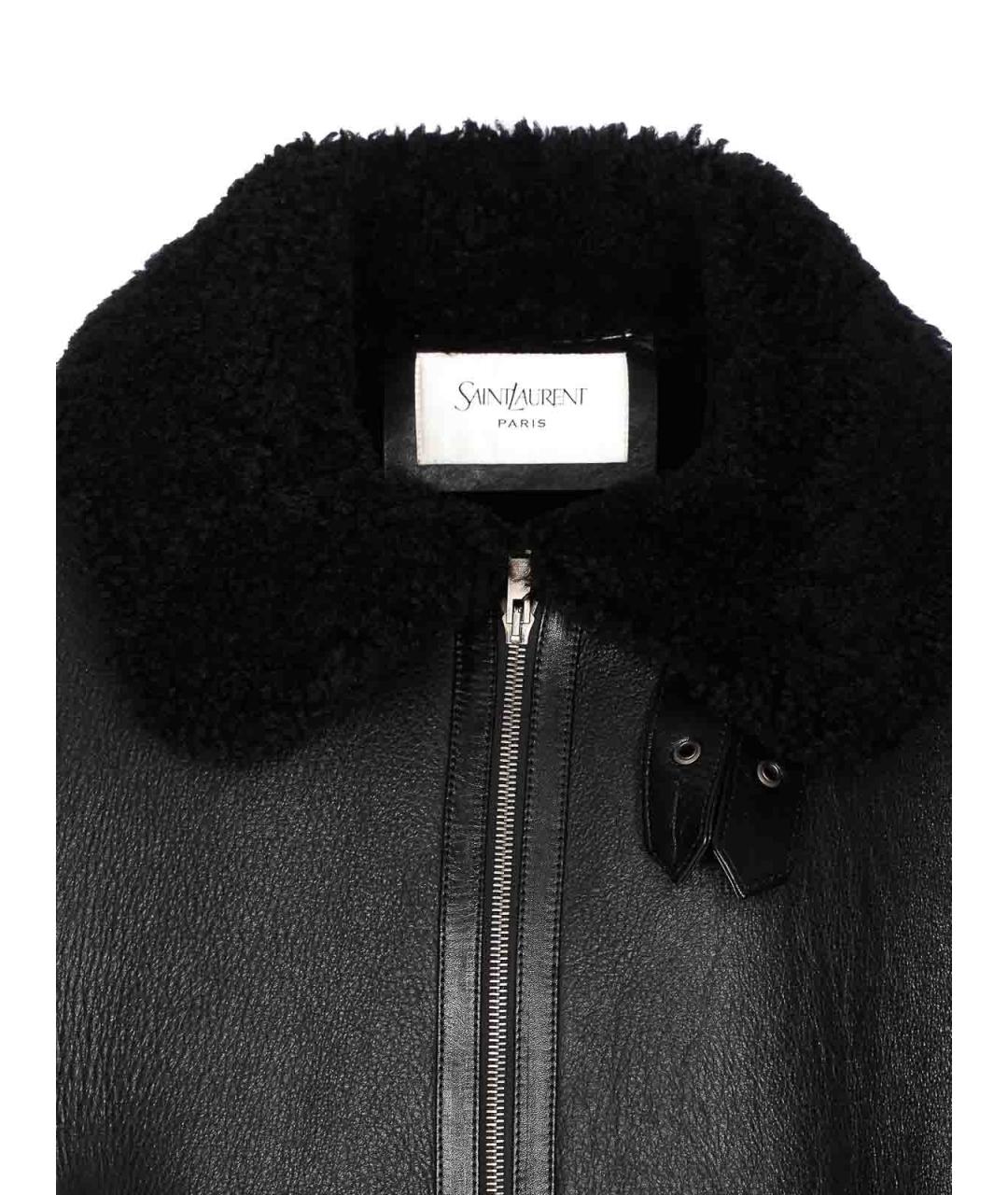SAINT LAURENT Черная кожаная куртка, фото 4