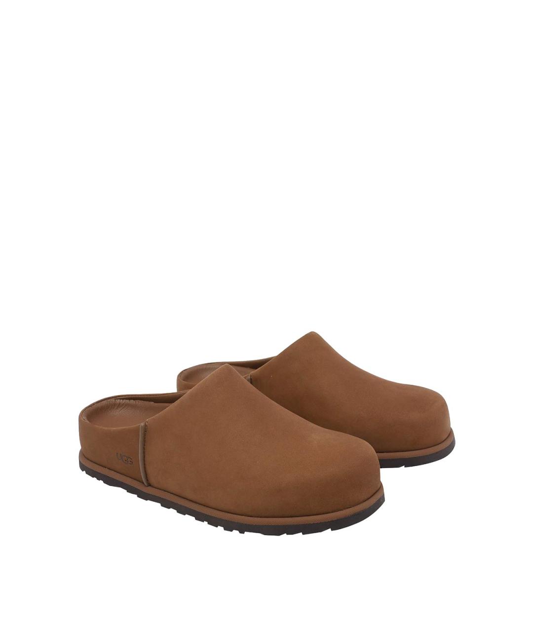 UGG AUSTRALIA Коричневые замшевые слипоны, фото 2
