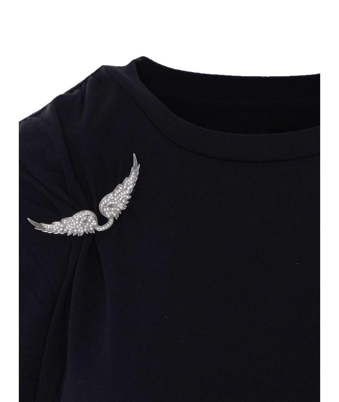ZADIG & VOLTAIRE Черная хлопковая футболка, фото 4