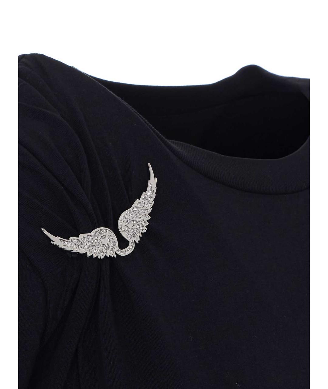 ZADIG & VOLTAIRE Черная хлопковая футболка, фото 3