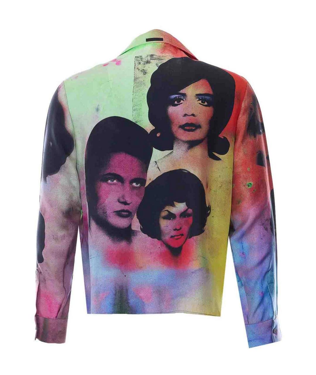 VERSACE Мульти шелковая классическая рубашка, фото 2