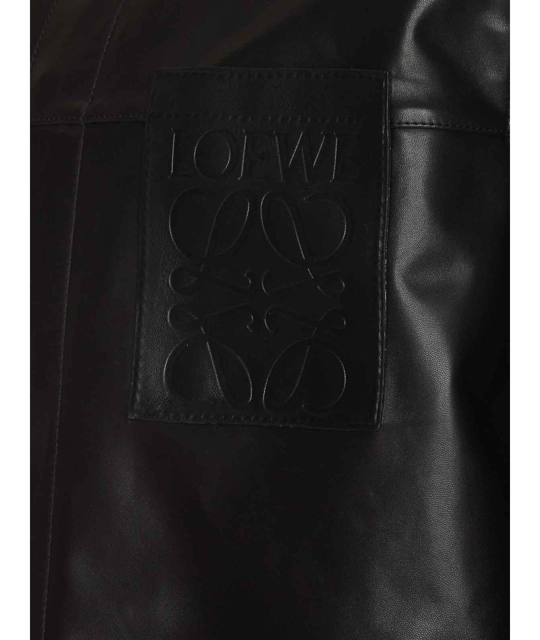 LOEWE Черная кожаная куртка, фото 3