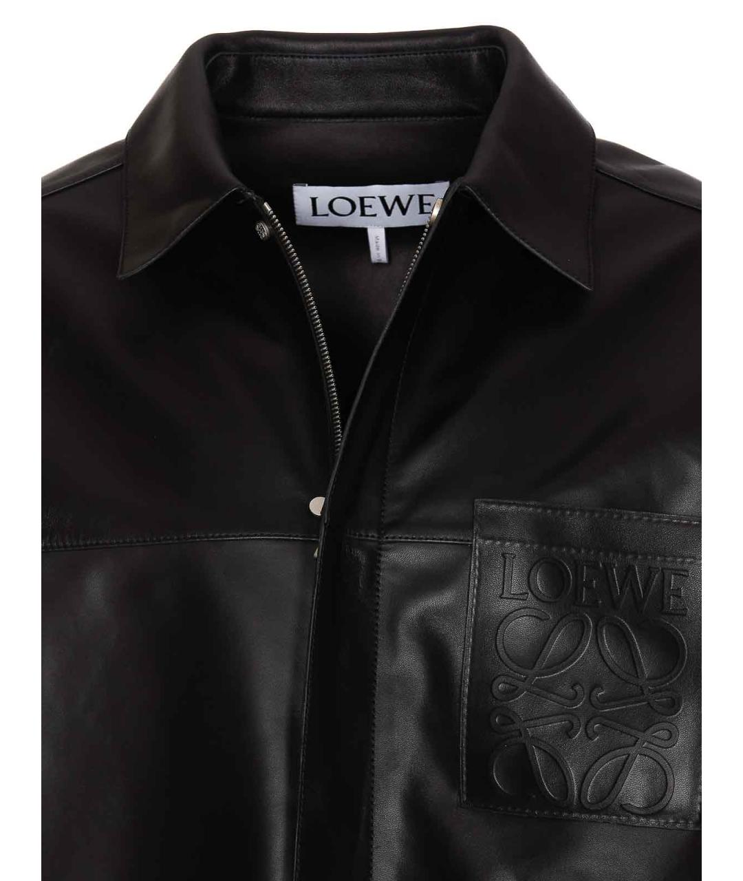 LOEWE Черная кожаная куртка, фото 4