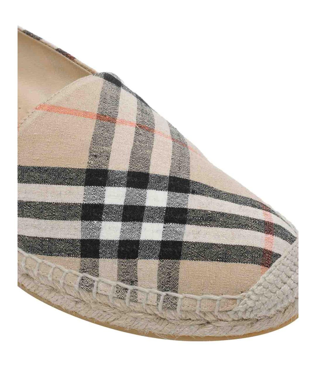BURBERRY Бежевые резиновые эспадрильи, фото 4