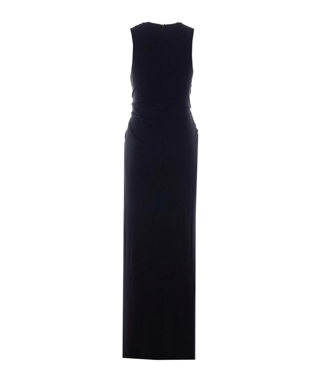 SPORTMAX Черное вискозное коктейльное платье, фото 2