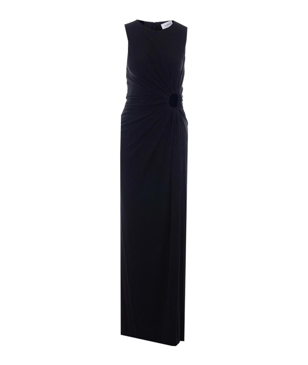 SPORTMAX Черное вискозное коктейльное платье, фото 1