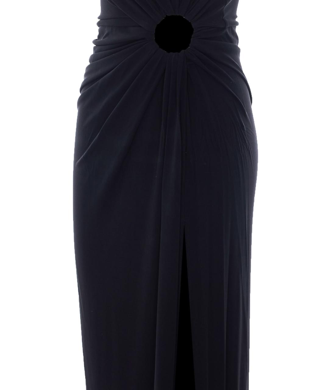 SPORTMAX Черное вискозное коктейльное платье, фото 3