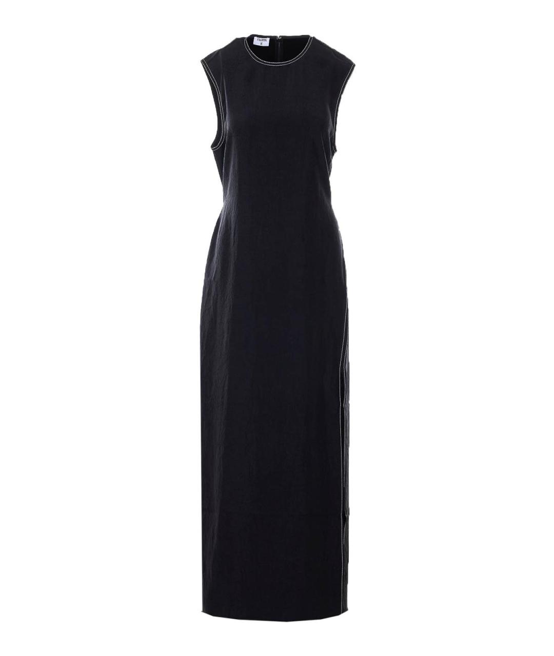 FILIPPA K Черное ацетатное повседневное платье, фото 1