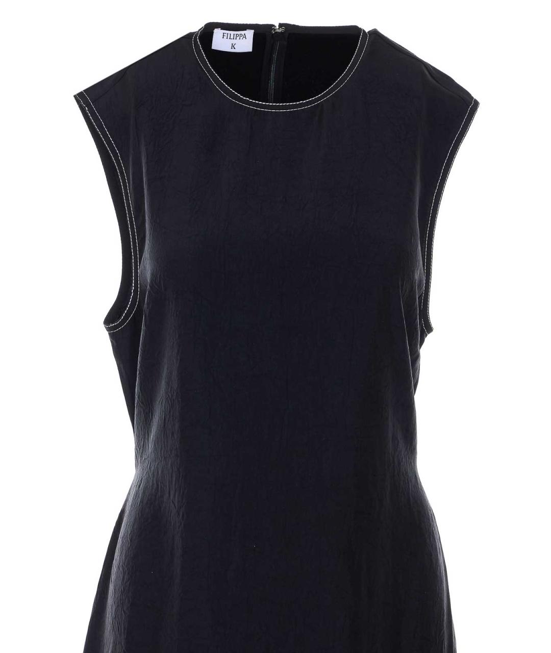 FILIPPA K Черное ацетатное повседневное платье, фото 4