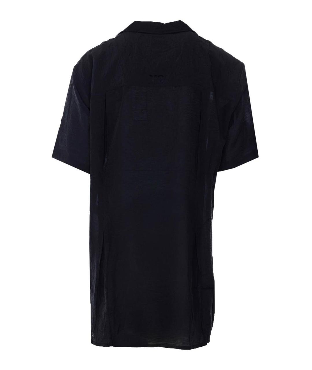 Y-3 Черная льняная классическая рубашка, фото 2