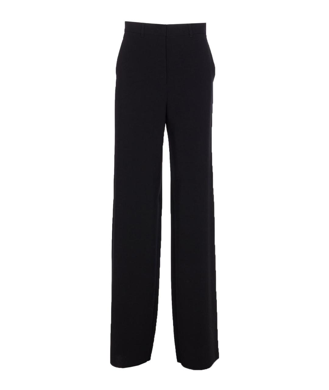 MAX MARA STUDIO Черные полиэстеровые брюки широкие, фото 1