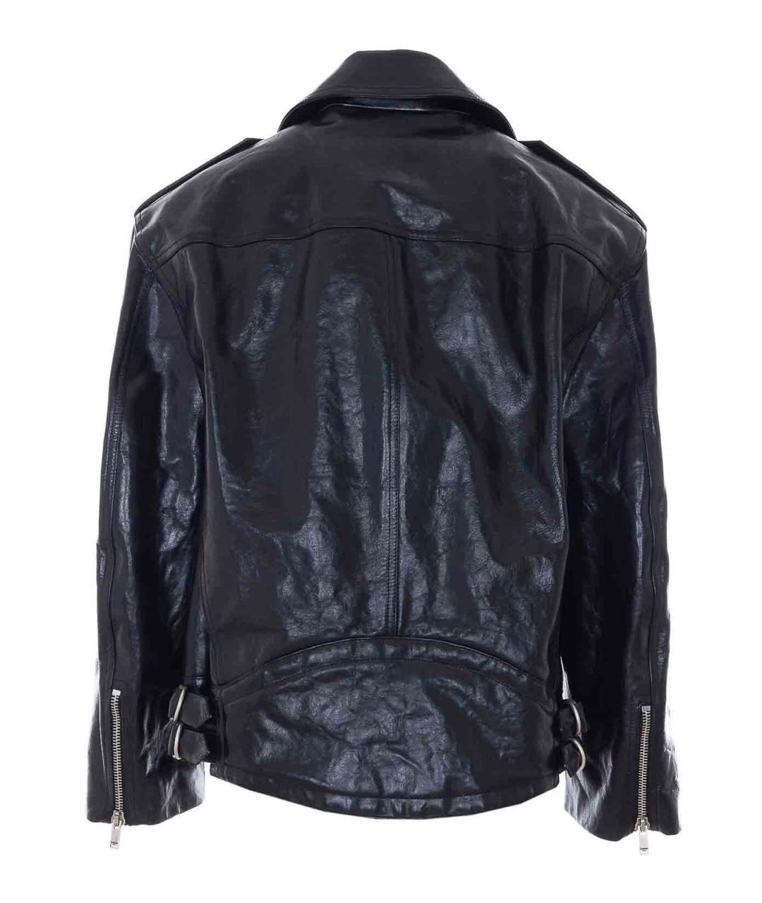 SAINT LAURENT Черная кожаная куртка, фото 2
