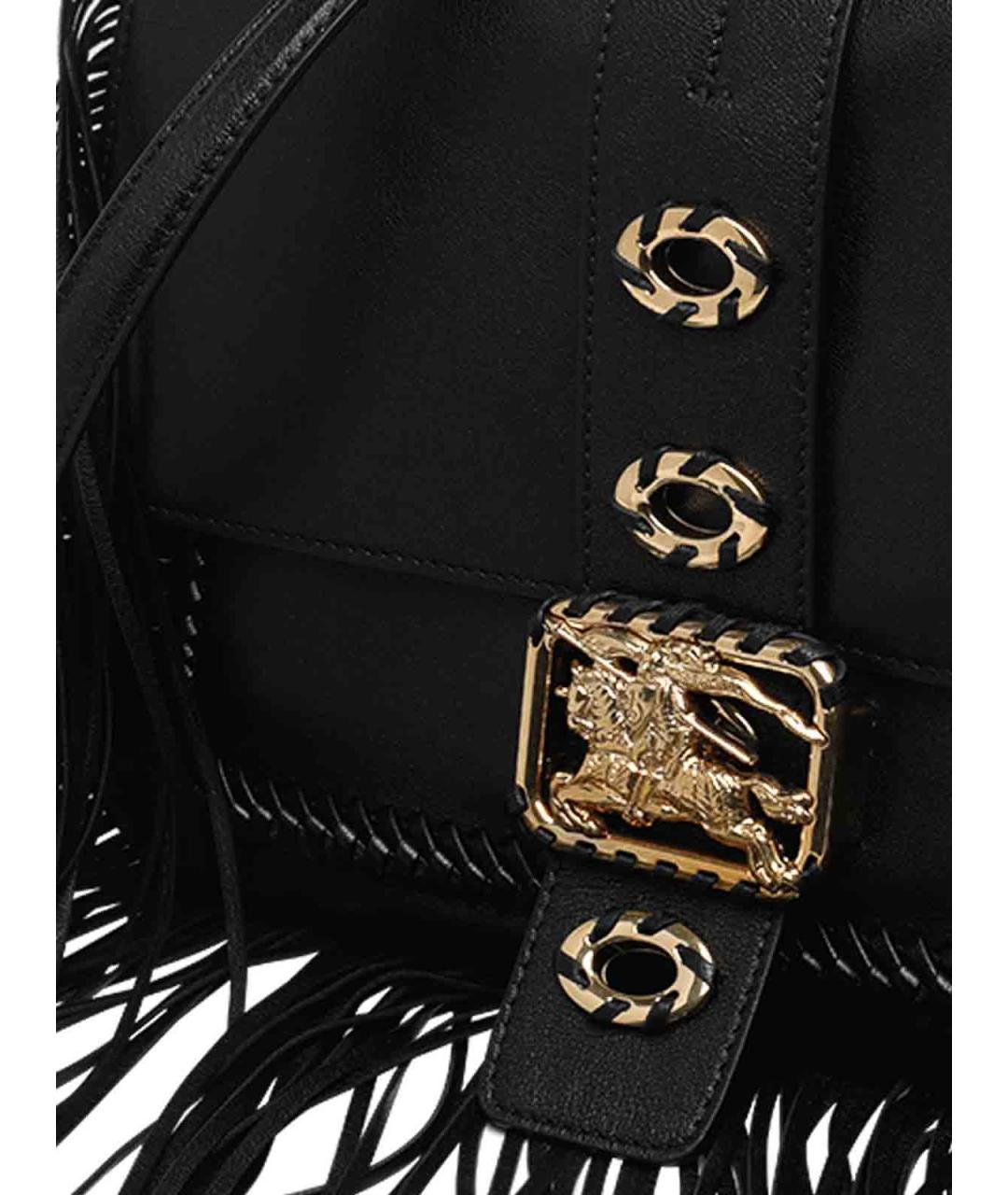 BURBERRY Черная кожаная сумка через плечо, фото 4