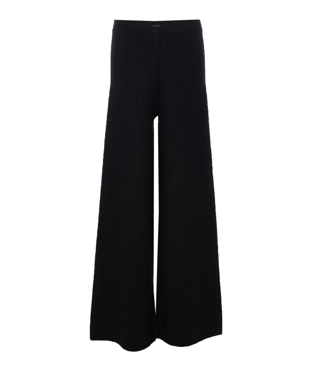 MAX MARA Черные кашемировые брюки широкие, фото 2