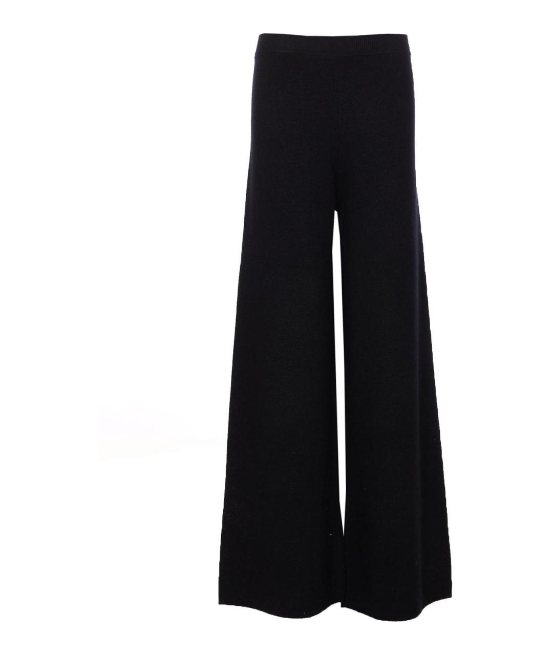 MAX MARA Черные кашемировые брюки широкие, фото 1