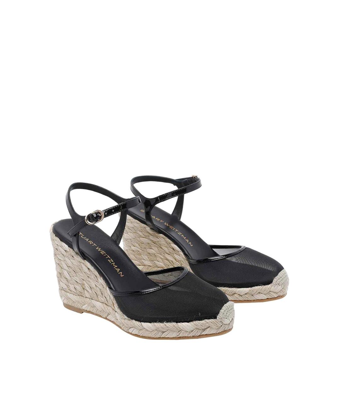STUART WEITZMAN Черные текстильные босоножки, фото 2