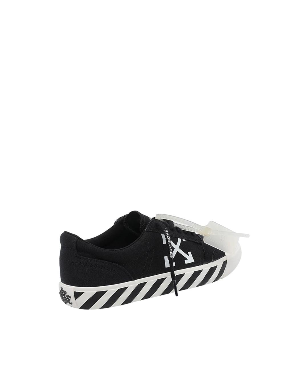 OFF-WHITE Черные резиновые низкие кроссовки / кеды, фото 3