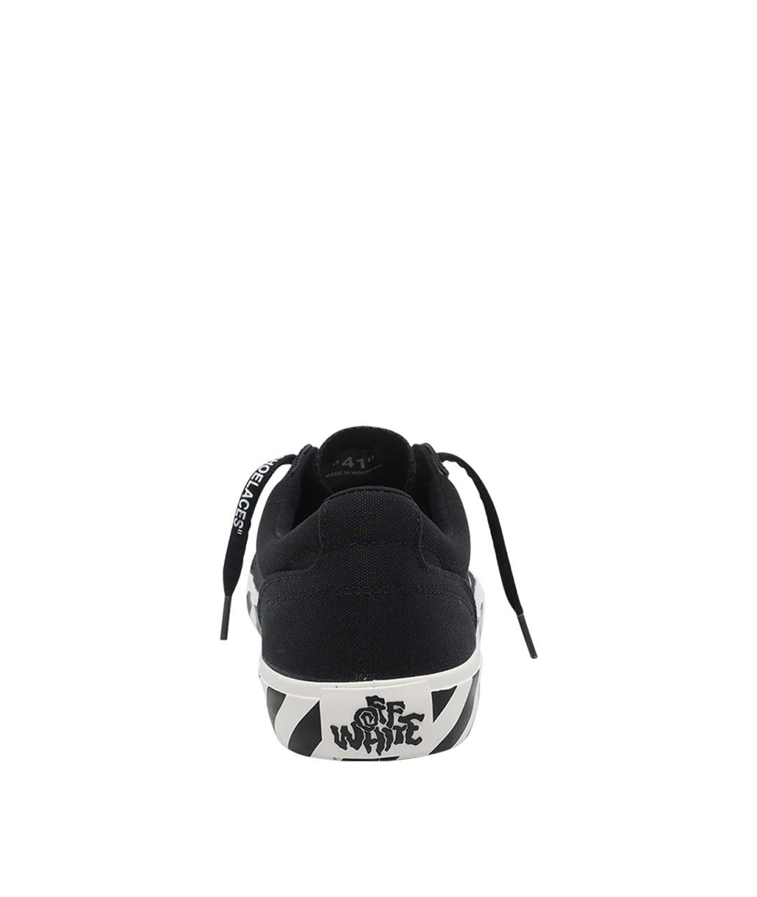 OFF-WHITE Черные резиновые низкие кроссовки / кеды, фото 4