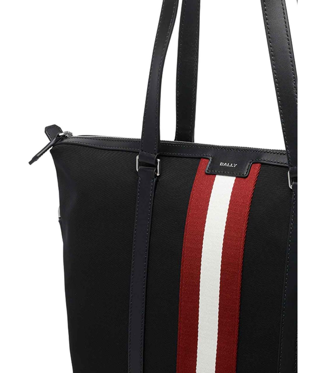 BALLY Черная тканевая сумка тоут, фото 4