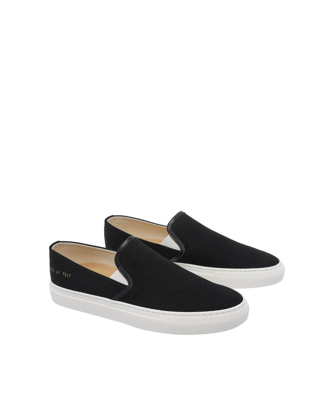 COMMON PROJECTS Черные текстильные слипоны, фото 2