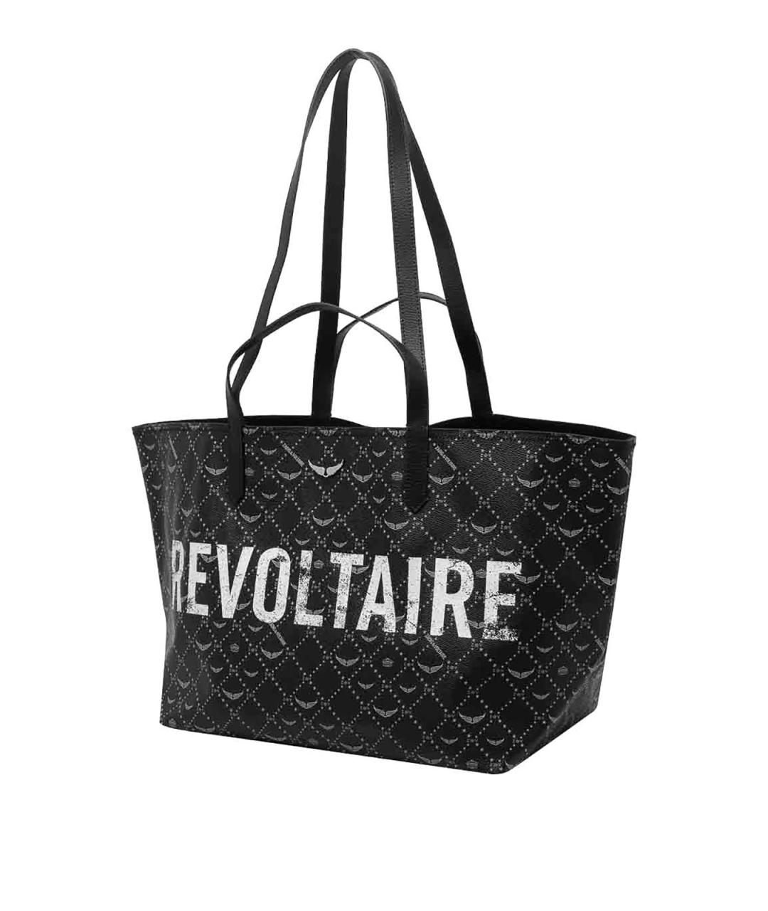 ZADIG & VOLTAIRE Черная синтетическая сумка тоут, фото 4