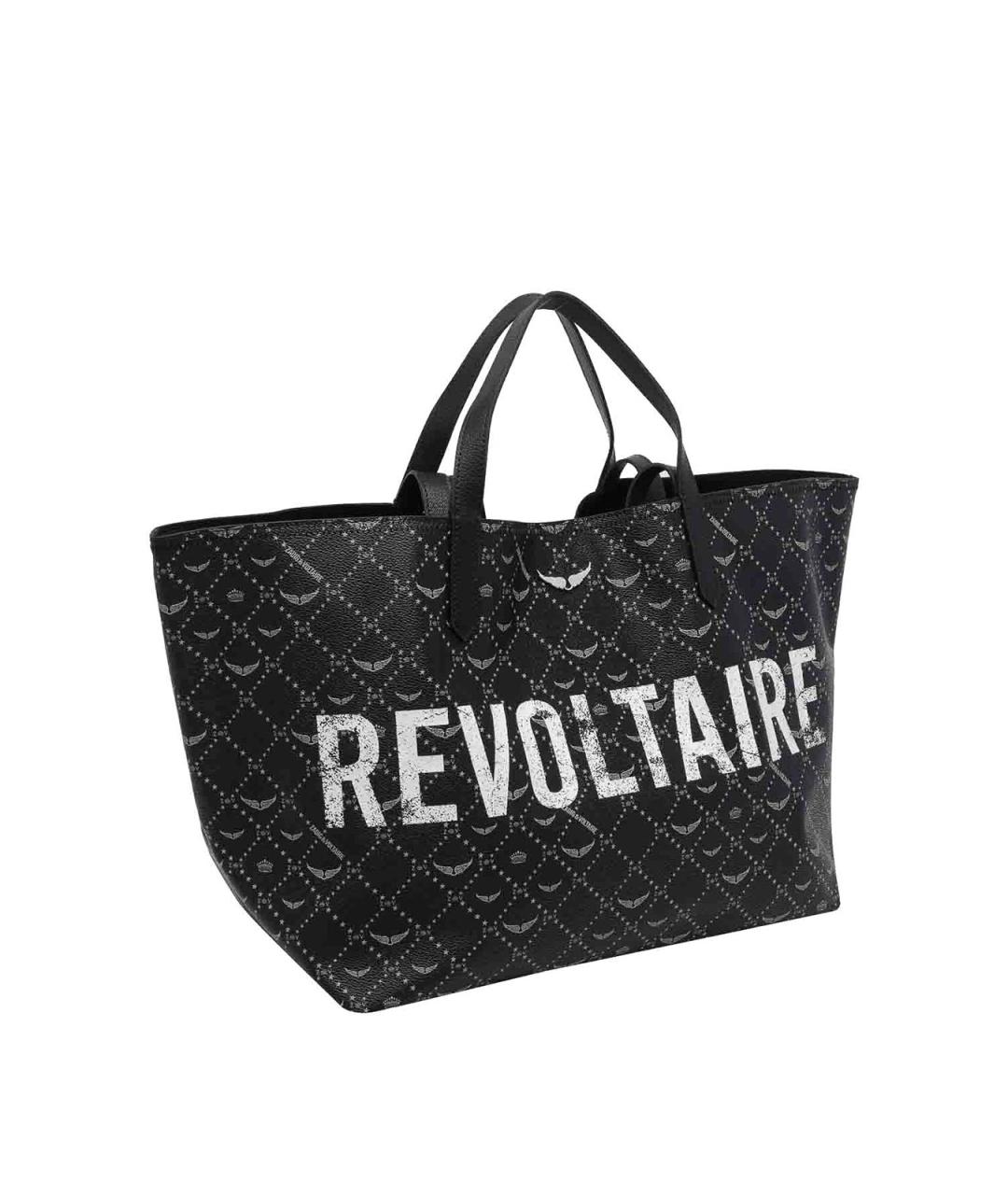 ZADIG & VOLTAIRE Черная синтетическая сумка тоут, фото 2