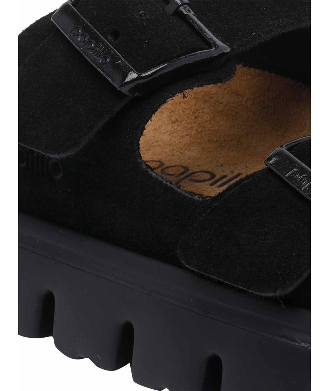 BIRKENSTOCK Черные замшевые шлепанцы, фото 4