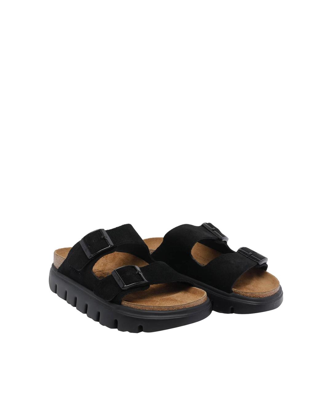 BIRKENSTOCK Черные замшевые шлепанцы, фото 2