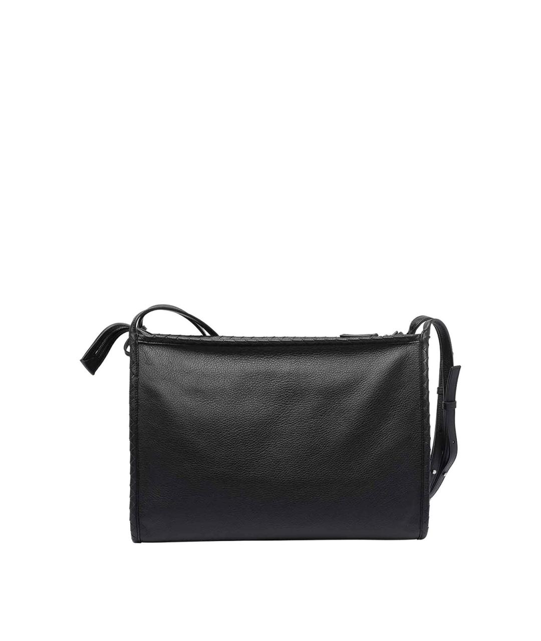 BOTTEGA VENETA Черная кожаная сумка на плечо, фото 3