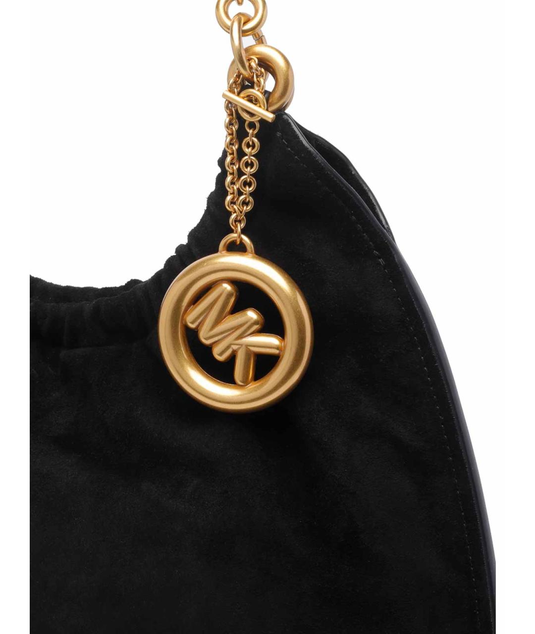 MICHAEL MICHAEL KORS Черная кожаная сумка через плечо, фото 4