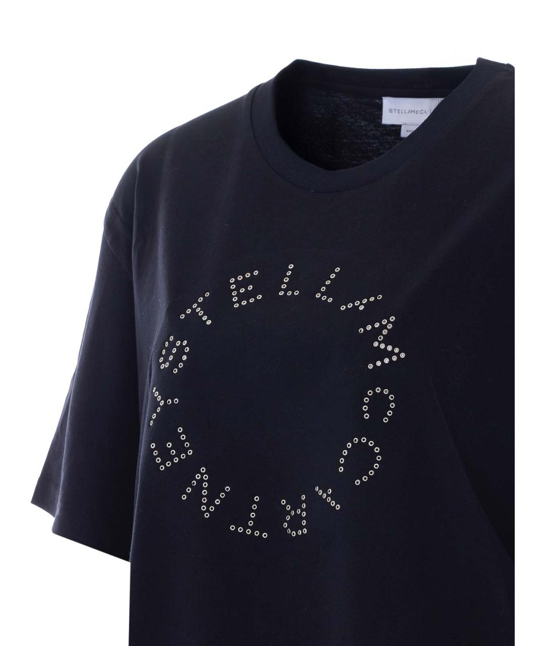 STELLA MCCARTNEY Черная хлопковая футболка, фото 3